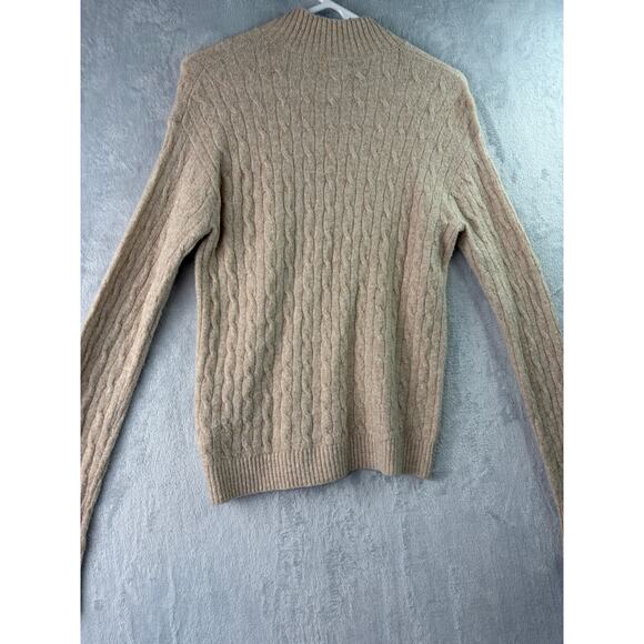J. Crew Factory Cable-Knit Mockneck Sweater in Extra-Soft Yarn – Size S - Picture 2 of 5